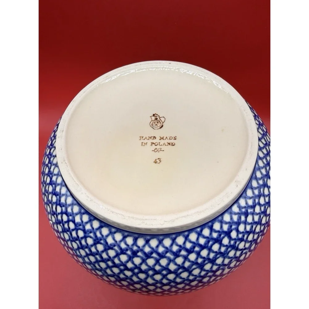 Polish Pottery Container 9.5